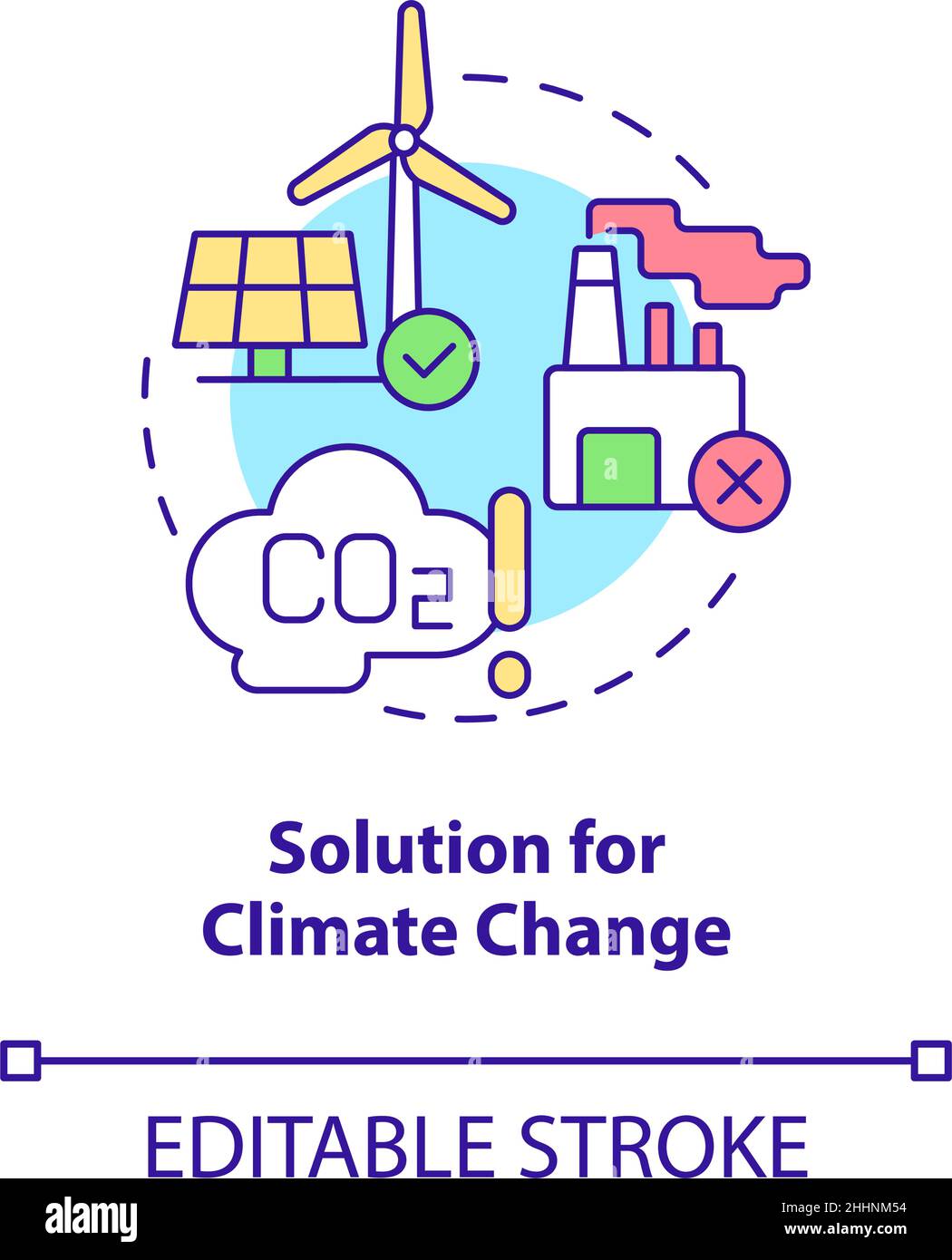 Solution for climate change concept icon Stock Vector Image & Art - Alamy