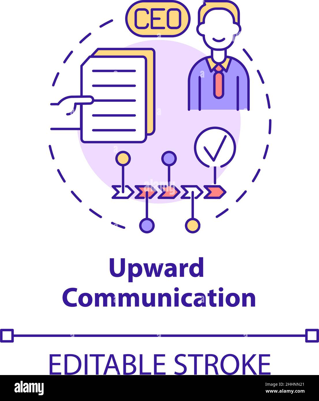 Upward communication concept icon Stock Vector Image & Art - Alamy