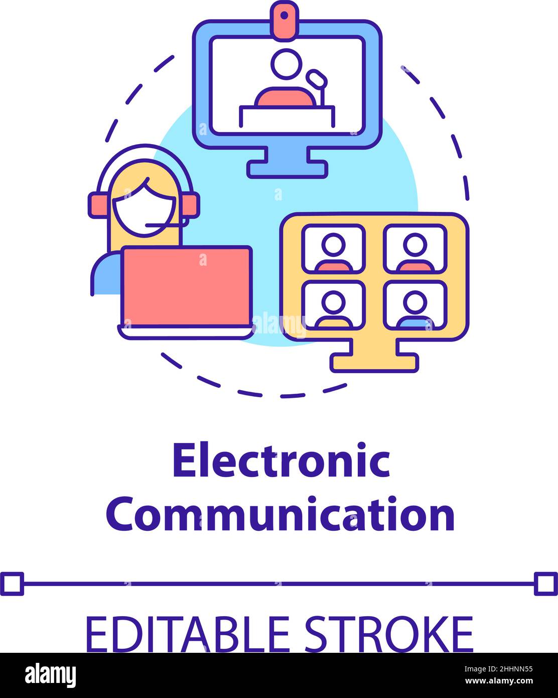 Electronic communication concept icon Stock Vector Image & Art - Alamy