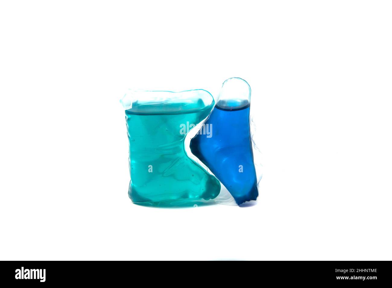 Washing gel capsule powder on the white Stock Photo Alamy