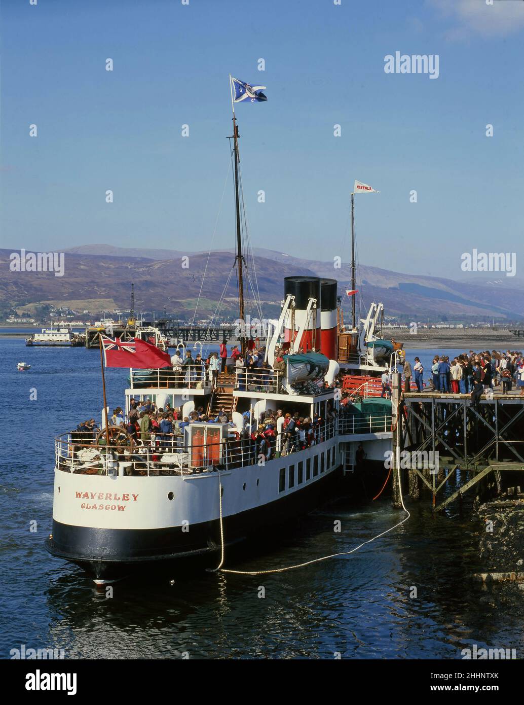 PS Waverley at Fort William Pier 1970/80s Stock Photo