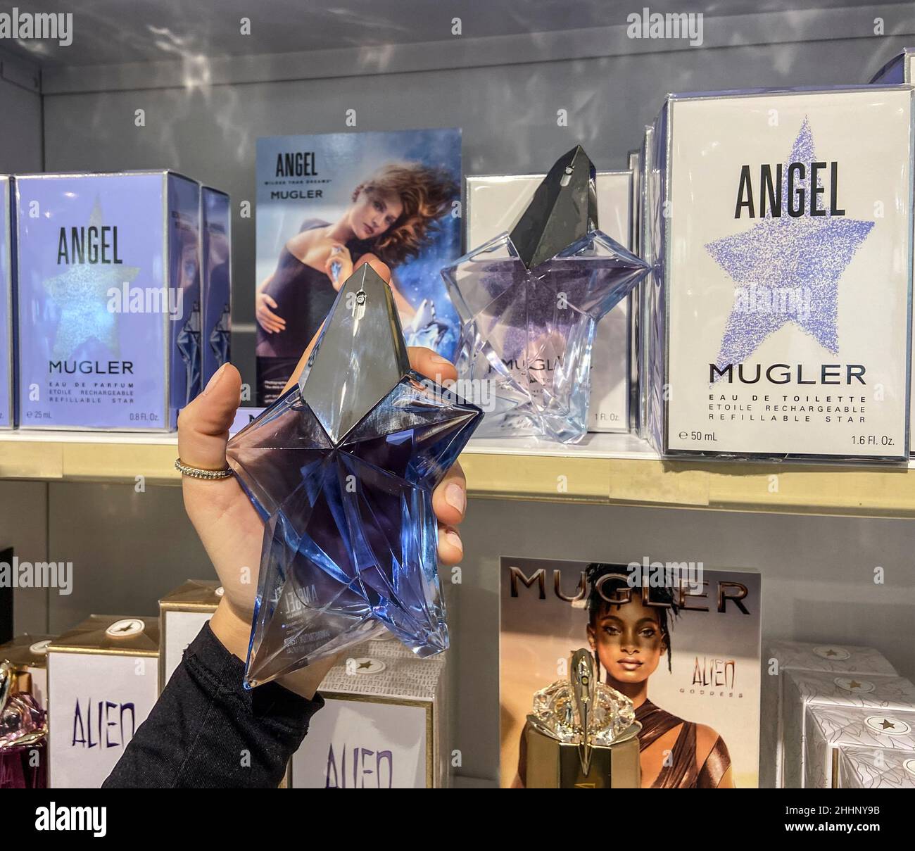 THIERRY MUGLER COUTURISSIME EXHIBITION AT THE MUSEE DES ARTS DECORATIFS, PARIS Stock Photo