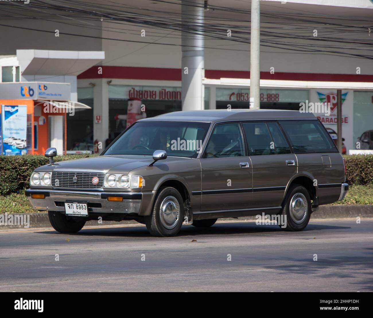 Chiangmai, Thailand - December 23 2021: Private car, Toyota Crown. On road  no.1001, 8 km from Chiangmai Business Area Stock Photo - Alamy