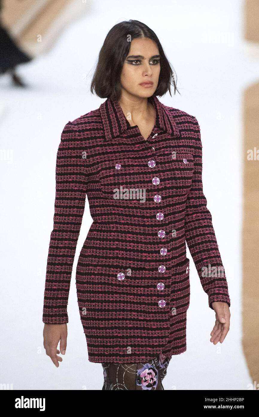Jill Kortleve walks the runway during the Chanel Homme Menswear