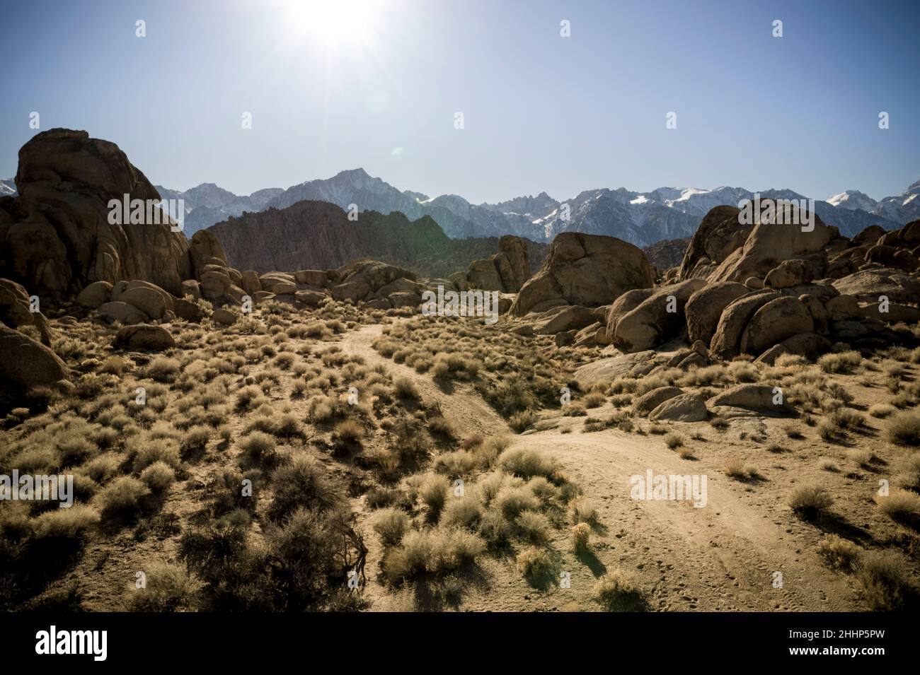 Landscape View of Alabama Hills, California Stock Photo