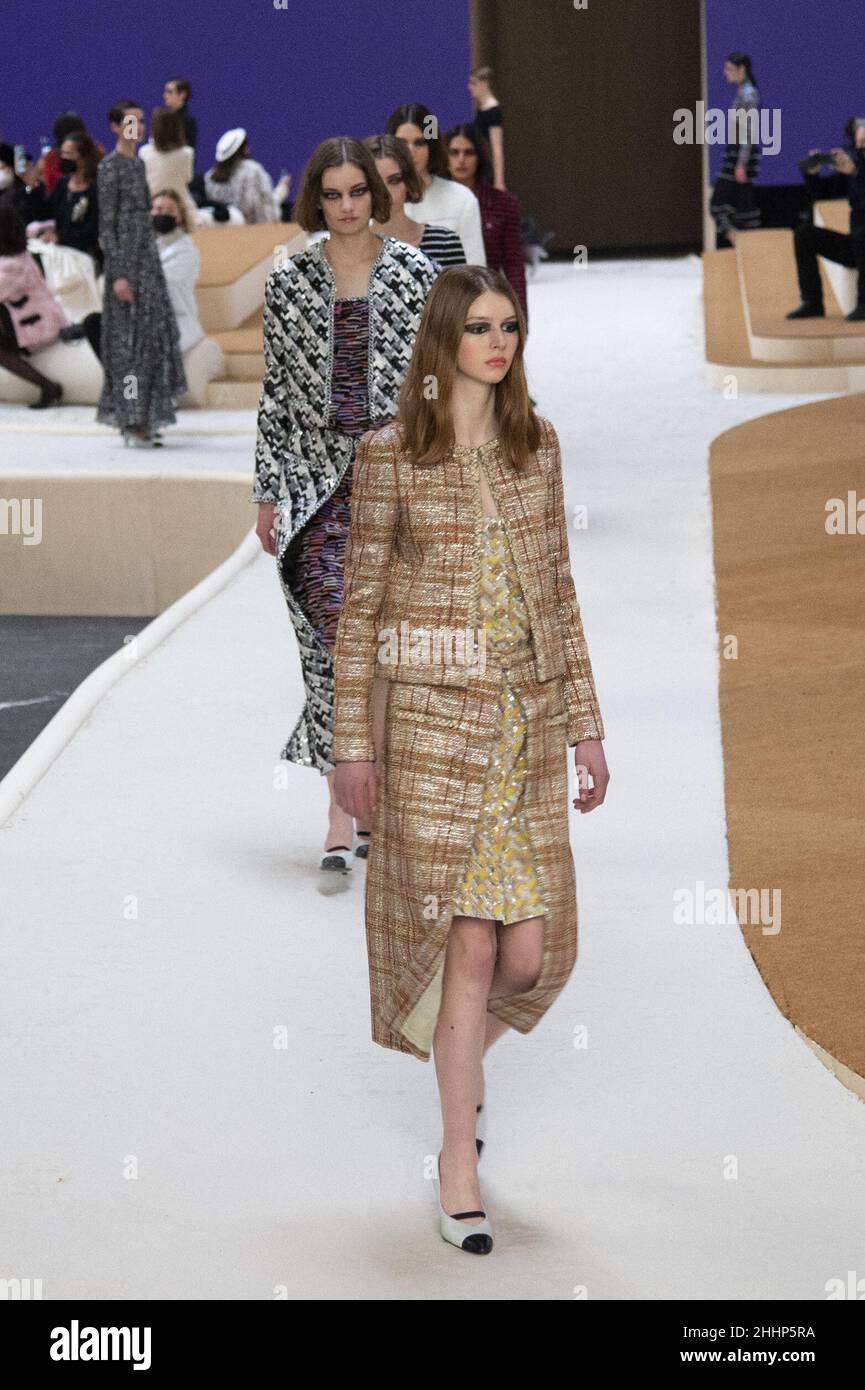 A model walks the runway during the Chanel Homme Menswear Fall/Winter 2022-2023  show as