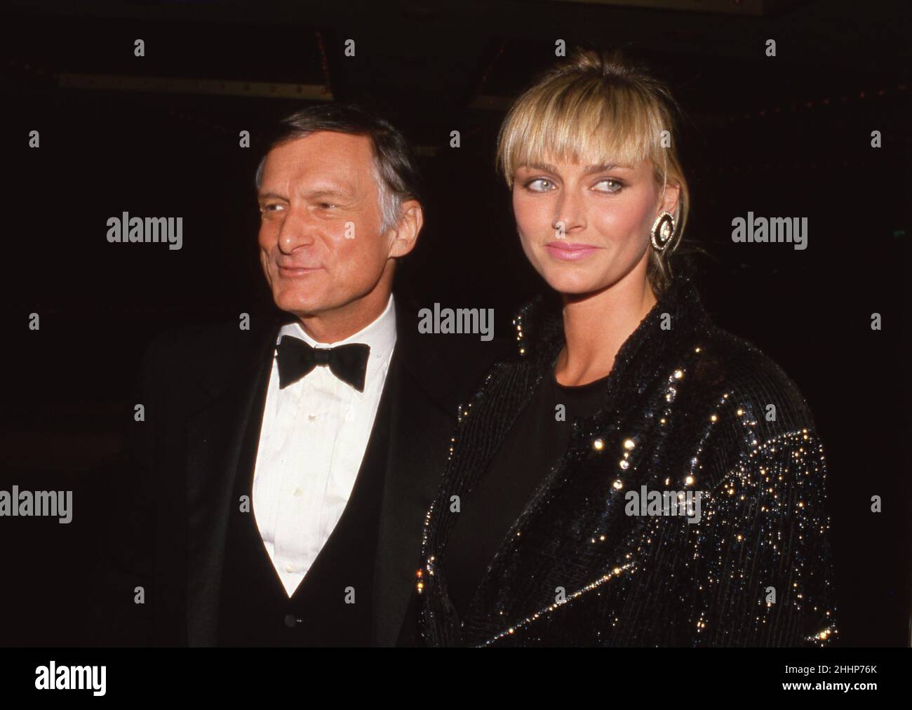 Hugh Hefner and Kimberley Conrad attend 16th Annual American Film Institute Lifetime Achievement Awards Honoring Jack Lemmon on March 10, 1988 at the Beverly Hilton Hotel in Beverly Hills, California. Credit: Ralph Dominguez/MediaPunch Stock Photo