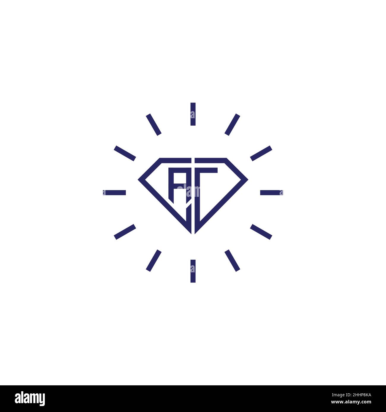 CAG letter logo concept design shaped diamond. Vector illustration EPS.8 EPS.10 Stock Vector
