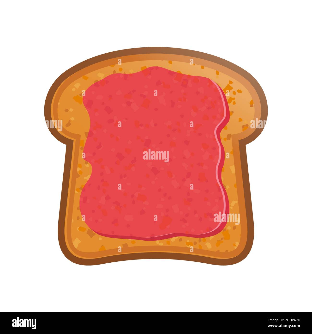Toast with jam. Slice of food. Toasted bread Stock Vector Image & Art