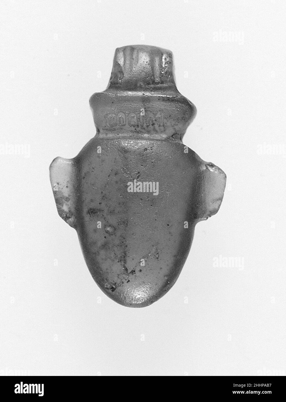Heart amulet ca. 1070–664 B.C. Third Intermediate Period or later. Heart amulet. ca. 1070–664 B.C.. Green glass. Third Intermediate Period or later. From Egypt. Dynasty 21–25 Stock Photo
