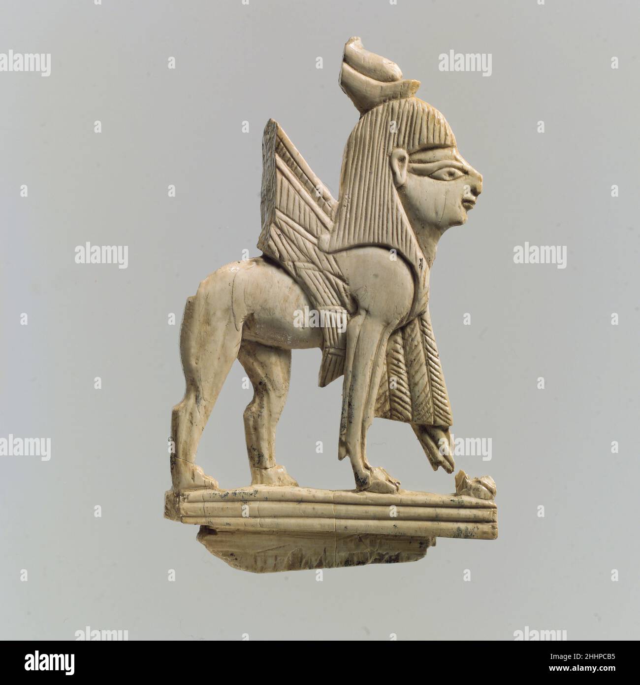 Openwork furniture plaque with winged sphinx ca. 9th8th century B.C