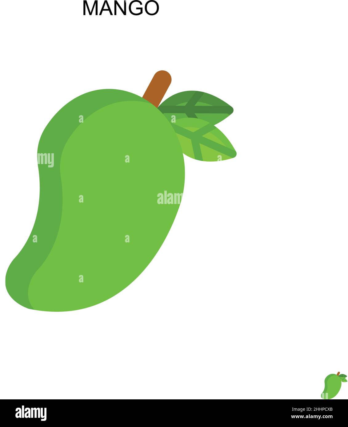 Mango Simple vector icon.Perfect color modern pictogram on editable ...