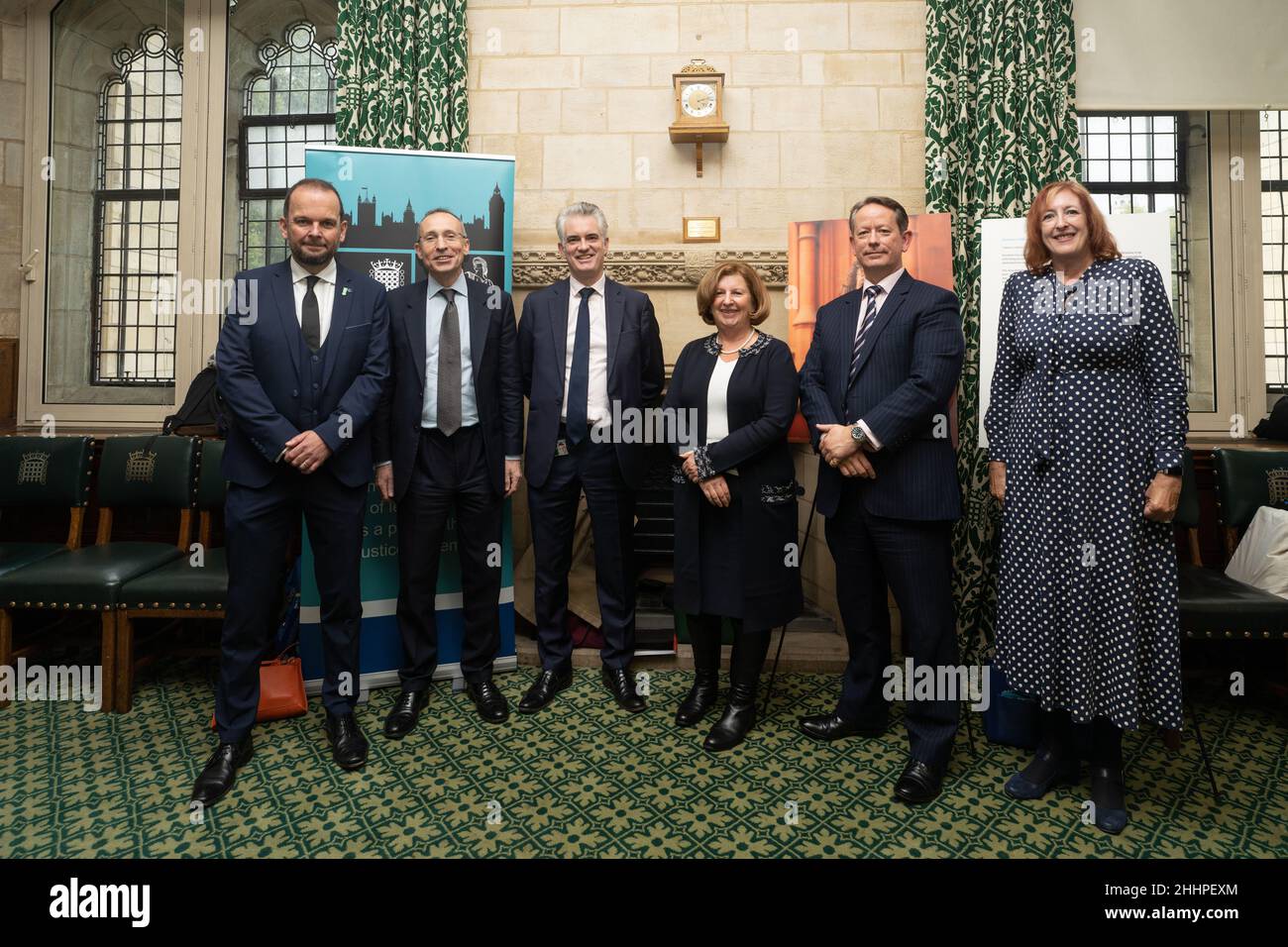 Left to right: James Daly MP (Conservative, Bury North), Andy Slaughter MP(Labour, Hammersmith), James Cartlidge MP(Conservative, South Suffolk), Kare Stock Photo