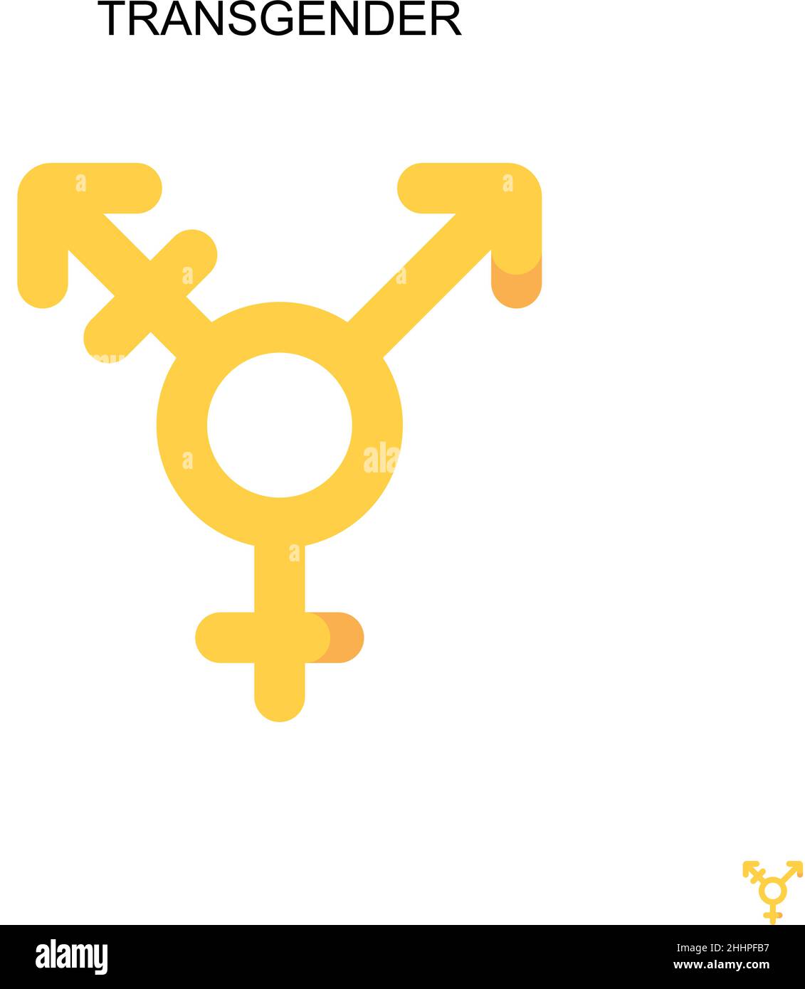 Transgender Simple vector icon.Perfect color modern pictogram on editable stroke. Transgender icons for your business project Stock Vector
