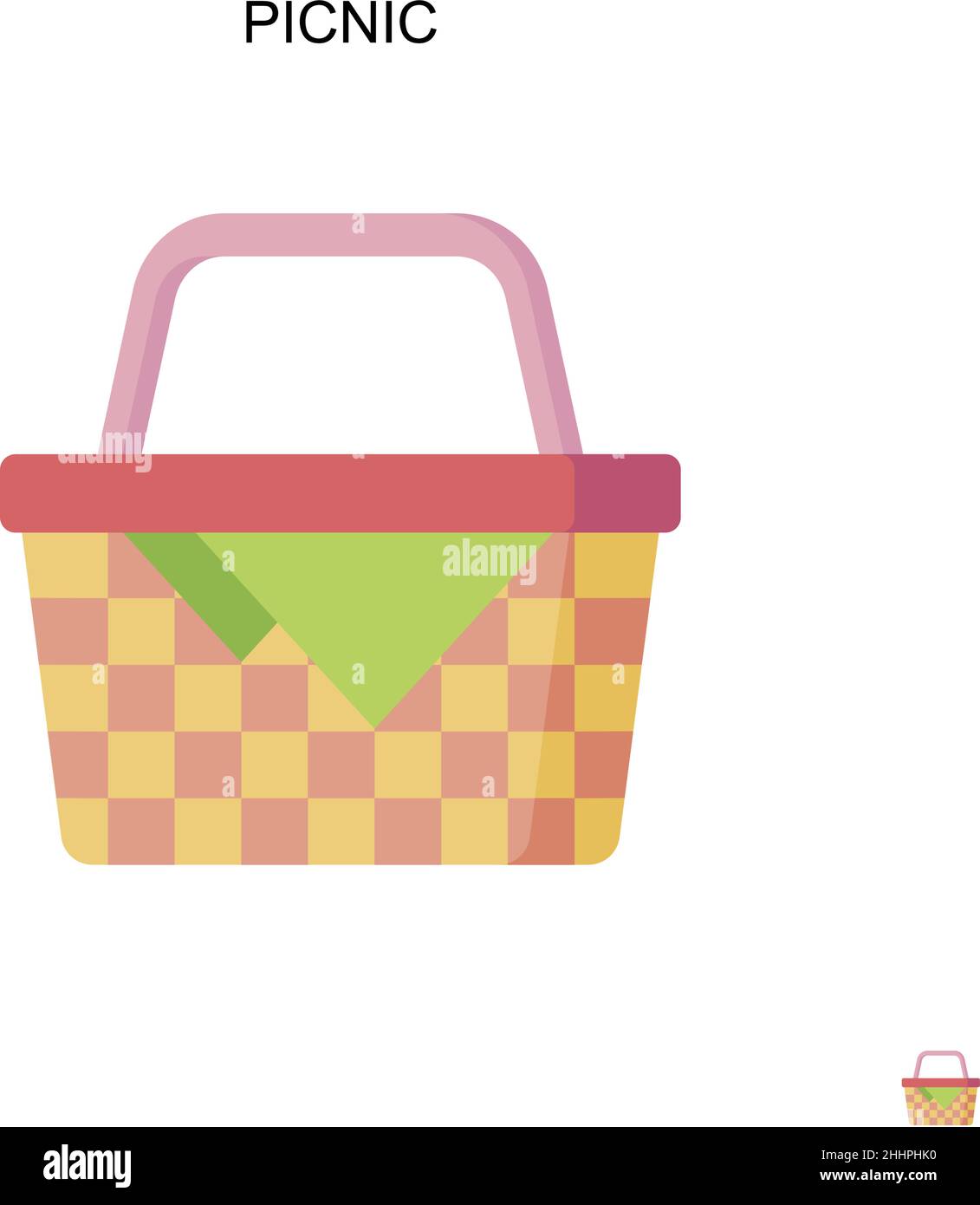 Picnic Simple vector icon.Perfect color modern pictogram on editable ...