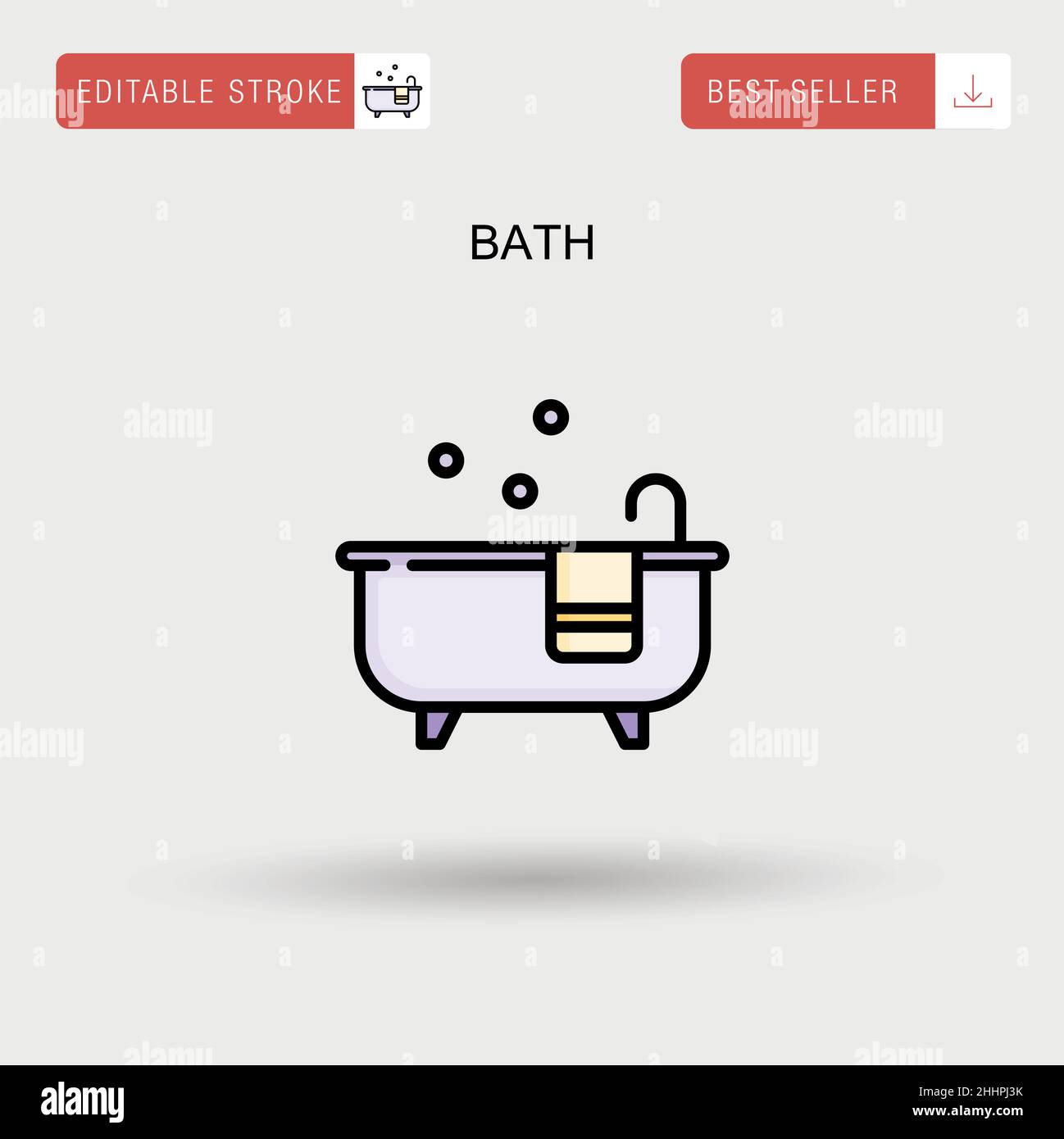 Bath Simple vector icon. Stock Vector