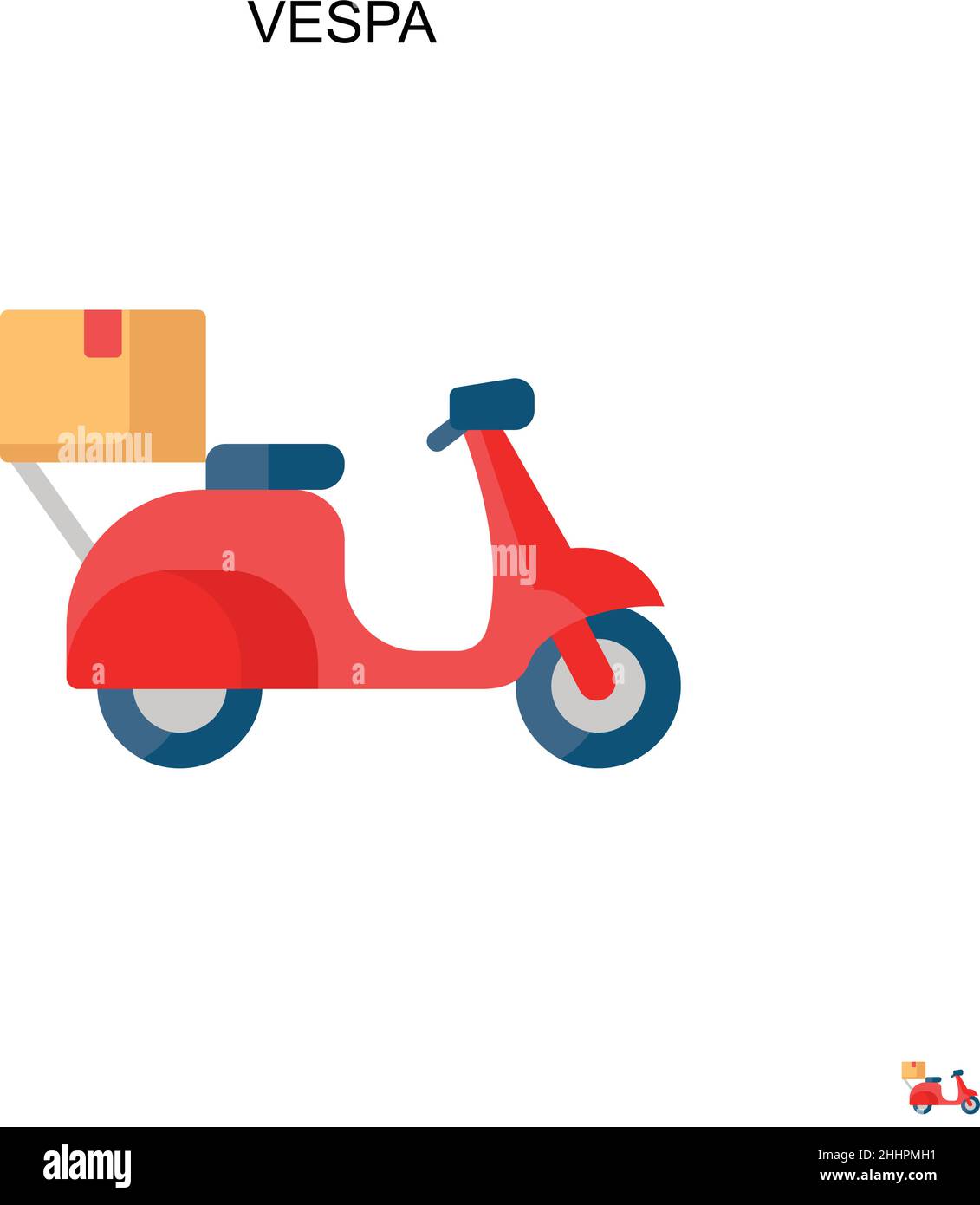 Vespa Simple vector icon.Perfect color modern pictogram on editable stroke. Vespa icons for your business project Stock Vector