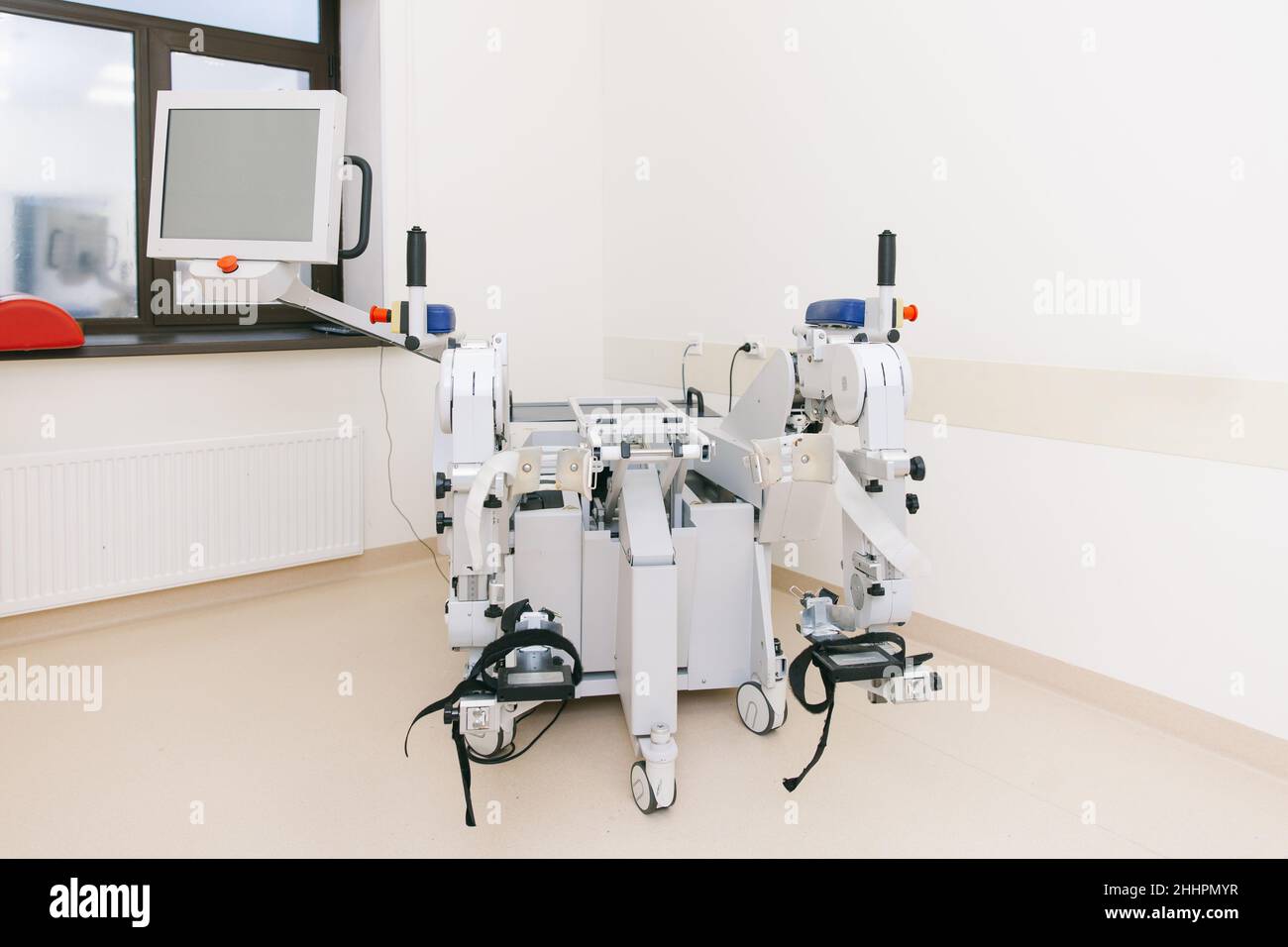 Patient on Continuous Passive Range of Motion machines. Device to
