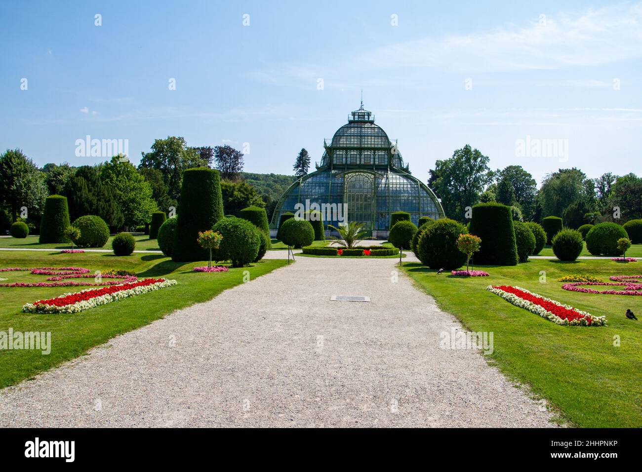 Vienna, Austria, July 22, 2021. The Palmenhaus Schonbrunn is a large greenhouse with plants from all over the world. There are four greenhouses in tot Stock Photo