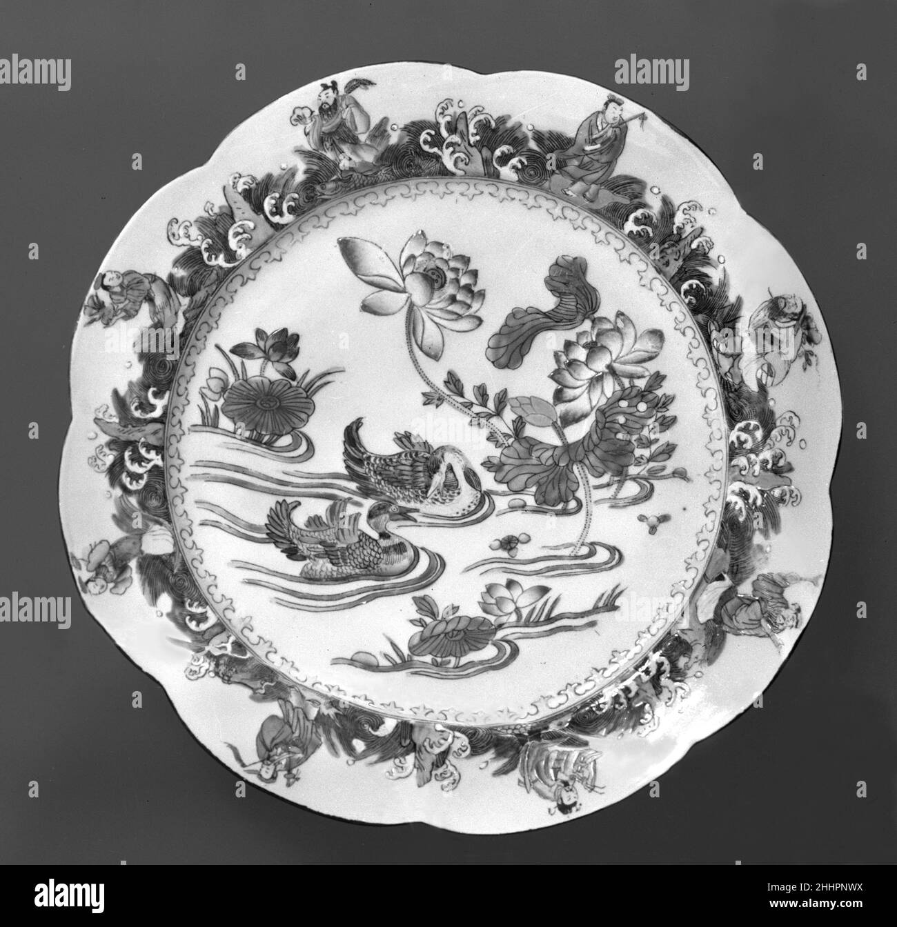Plate with symbols of the Eight Immortals late 18th century China