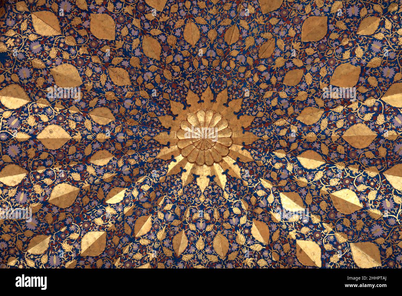 It is ceiling of Aksaray mausoleum, Samarkand, Uzbekistan Stock Photo