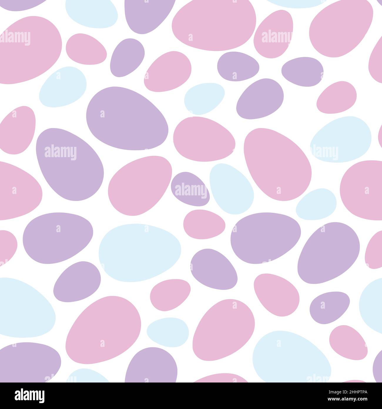 Happy Easter seamless pattern with colorful eggs on white background ...