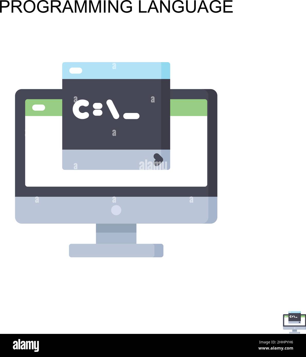 Programming language Simple vector icon.Perfect color modern pictogram ...