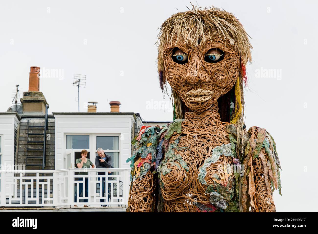 A ten metre tall mythical goddess of the sea, will celebrate our coasts and waters and the need to protect them at North Berwick’s Fringe By The Sea, August 15 2021.   Created by Edinburgh-based visual theatre company, Vision Mechanics, and first unveiled as part of Celtic Connections 2020, Storm will once again rise from the oceans to walk on land. Part of the Year of Coasts and Waters, Storm is folklore made real, living in the waters around Scotland and coming to land to tell the story of oceans in crisis.   Credit: Euan Cherry Stock Photo