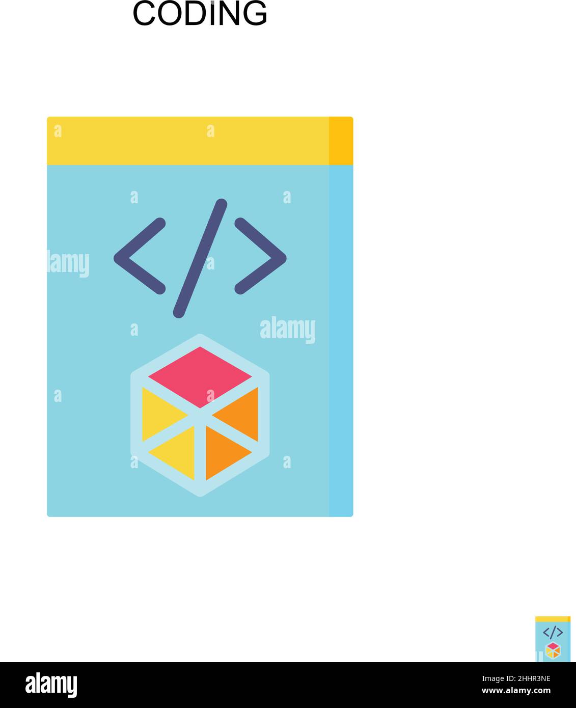 Coding Simple vector icon.Perfect color modern pictogram on editable ...