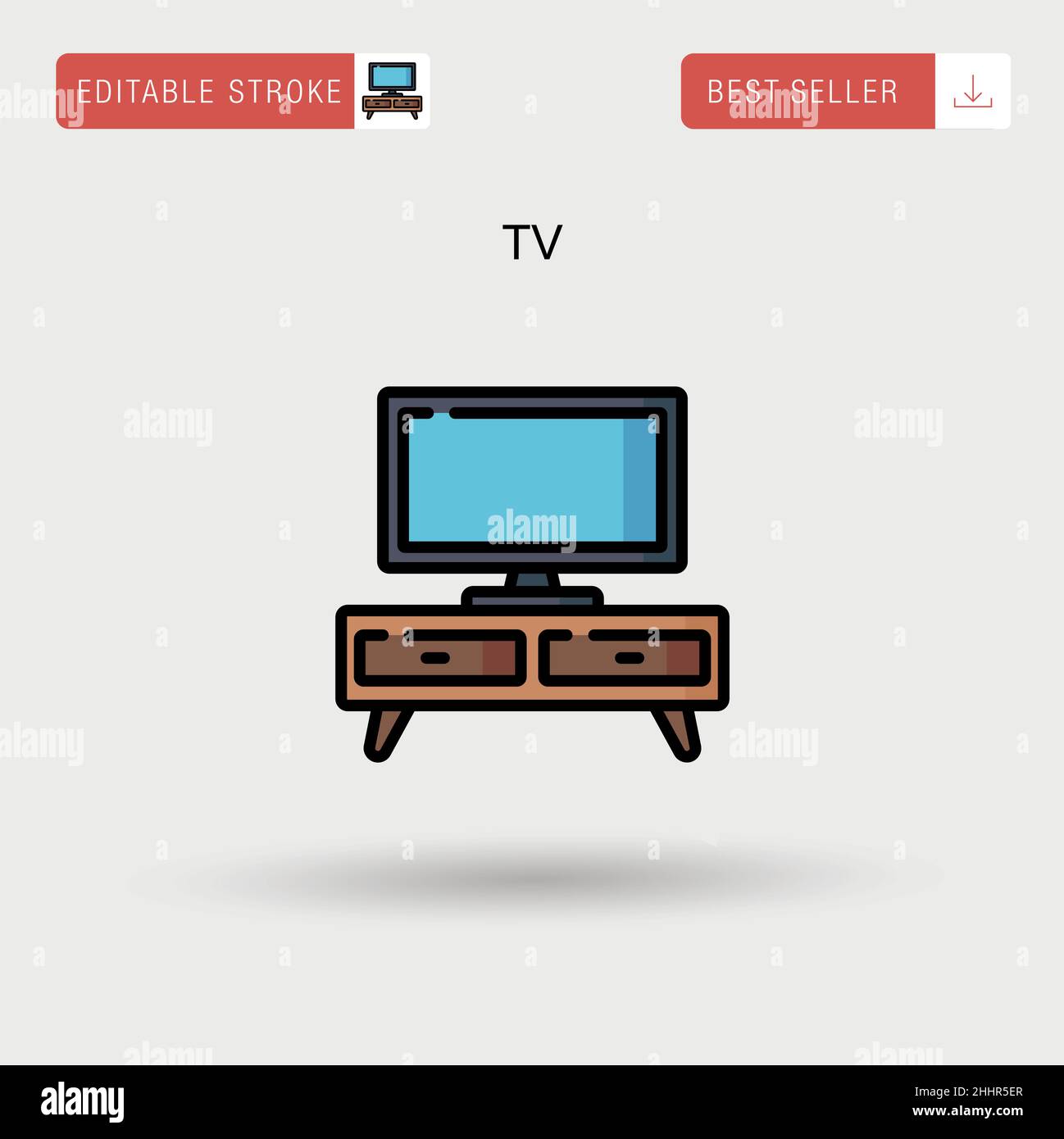 Tv Simple vector icon Stock Vector Image & Art - Alamy