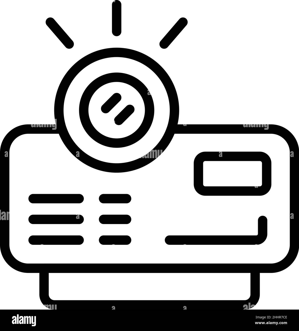 Cinema projector icon outline vector. Movie film Stock Vector Image ...