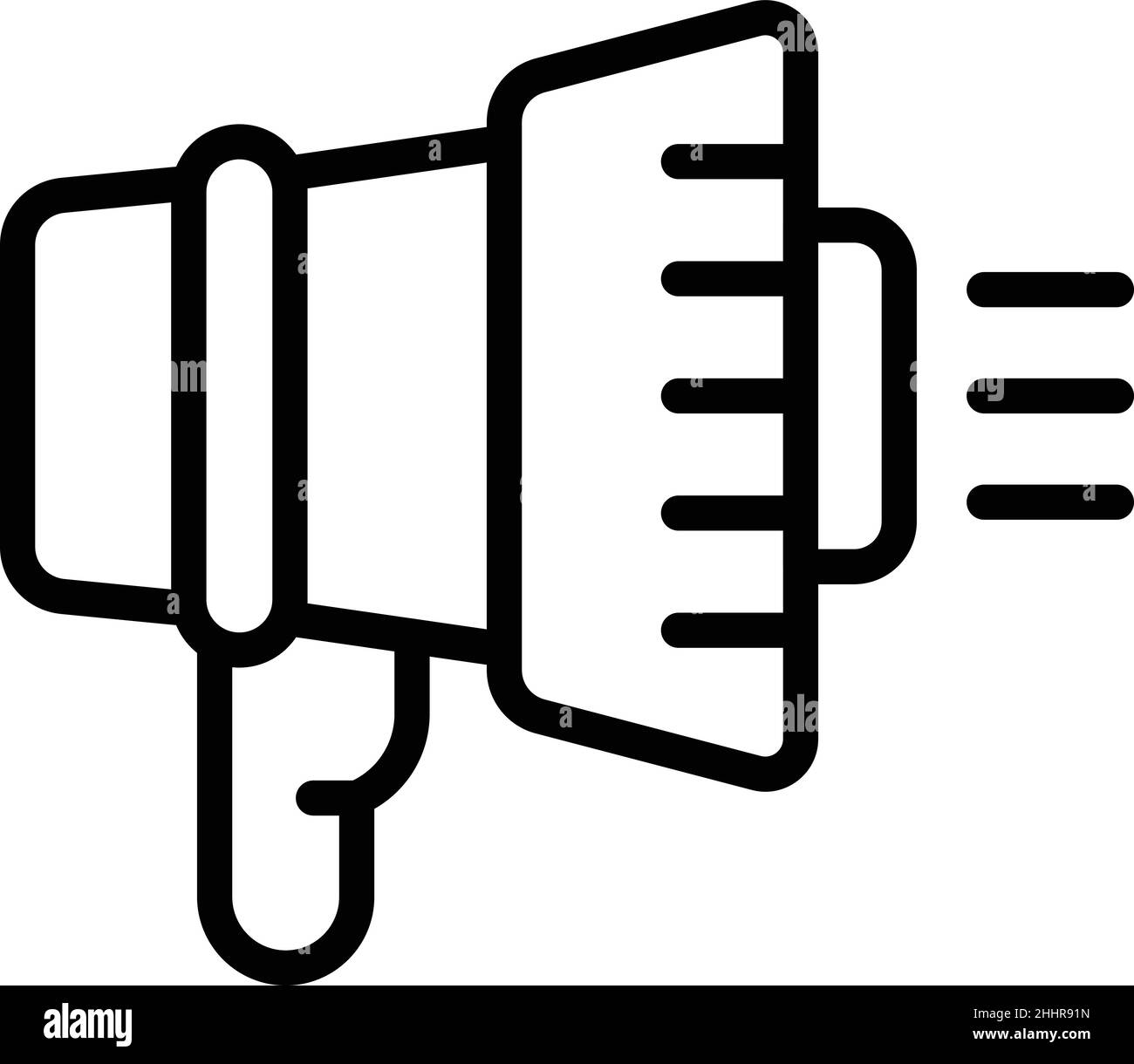 Public megaphone icon outline vector. Key leader. Social media Stock ...