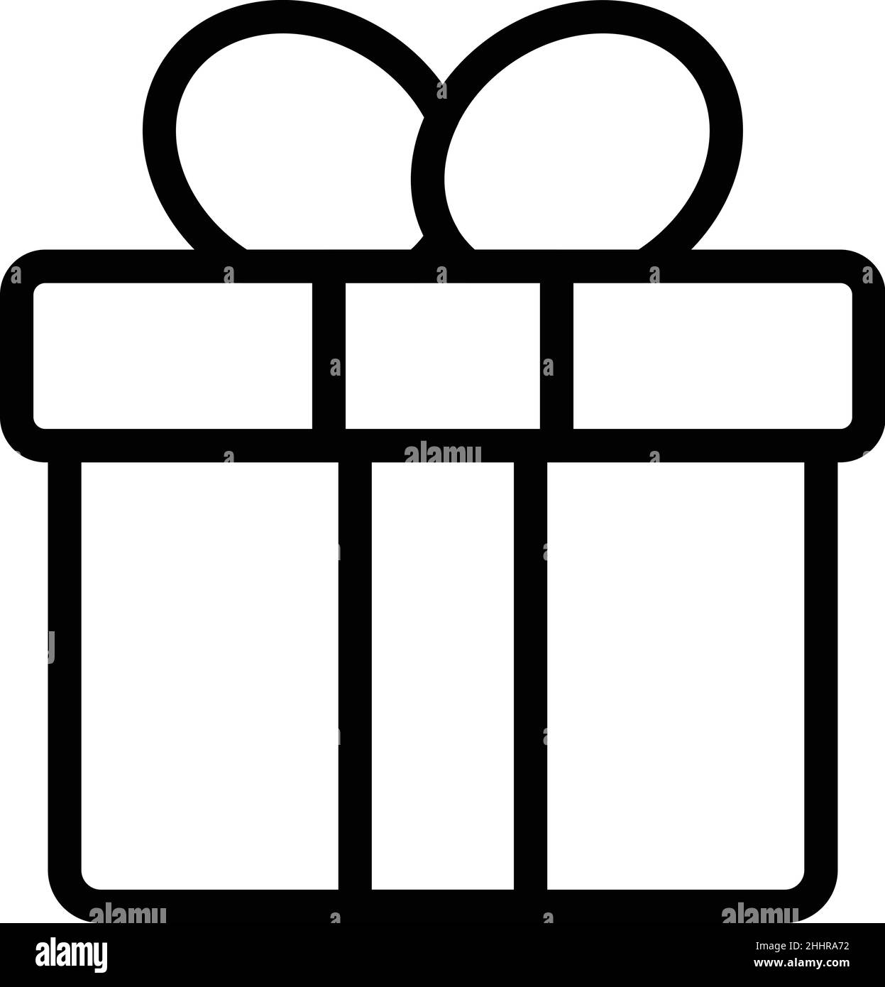Prize gift box icon outline vector. Draw winner. Online reward Stock ...
