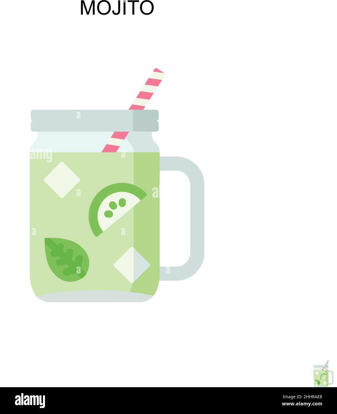 Mojito Simple vector icon.Perfect color modern pictogram on editable ...