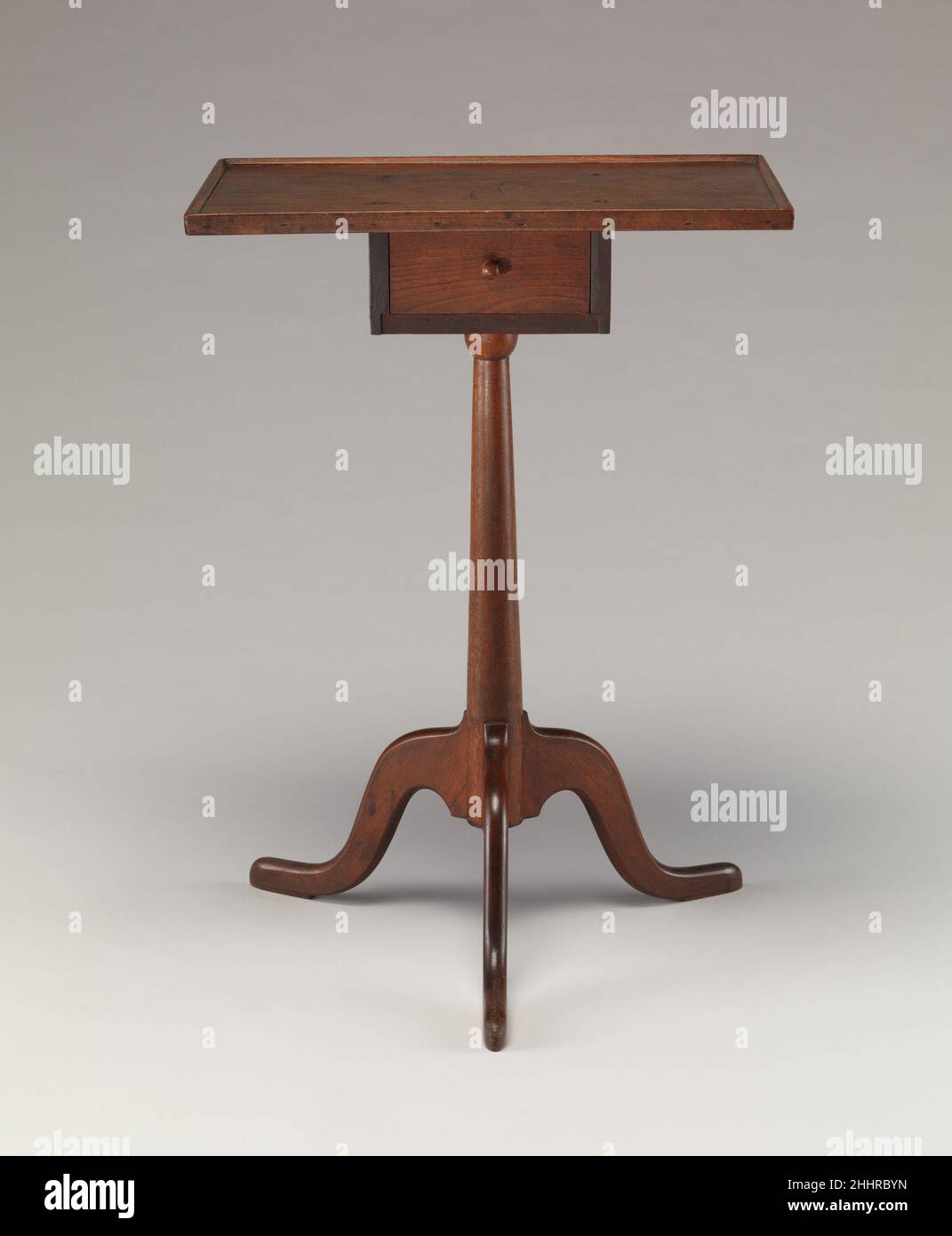 Candle Stand 1800–1830 United Society of Believers in Christ’s Second Appearing (“Shakers”), Mount Lebanon, New York. Candle Stand  1174 Stock Photo