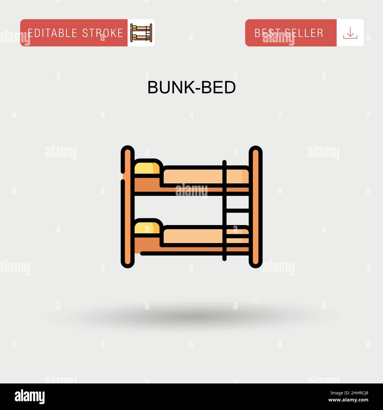 Bunkbed Simple vector icon Stock Vector Image & Art Alamy