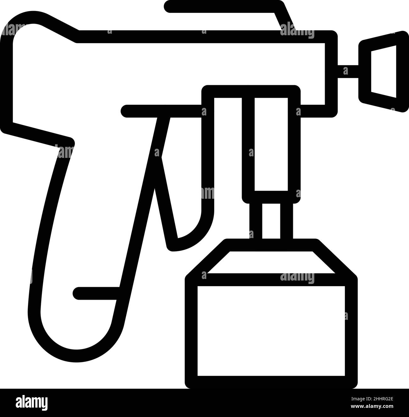 Pistol painter icon outline vector. Car auto. Paint gun Stock Vector Image & Art Alamy
