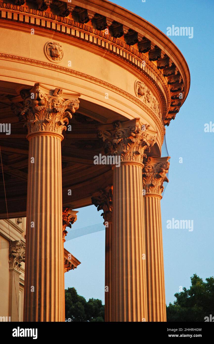Columns and Rotuda of Vanderbilt Mansion in Hyde Park Stock Photo