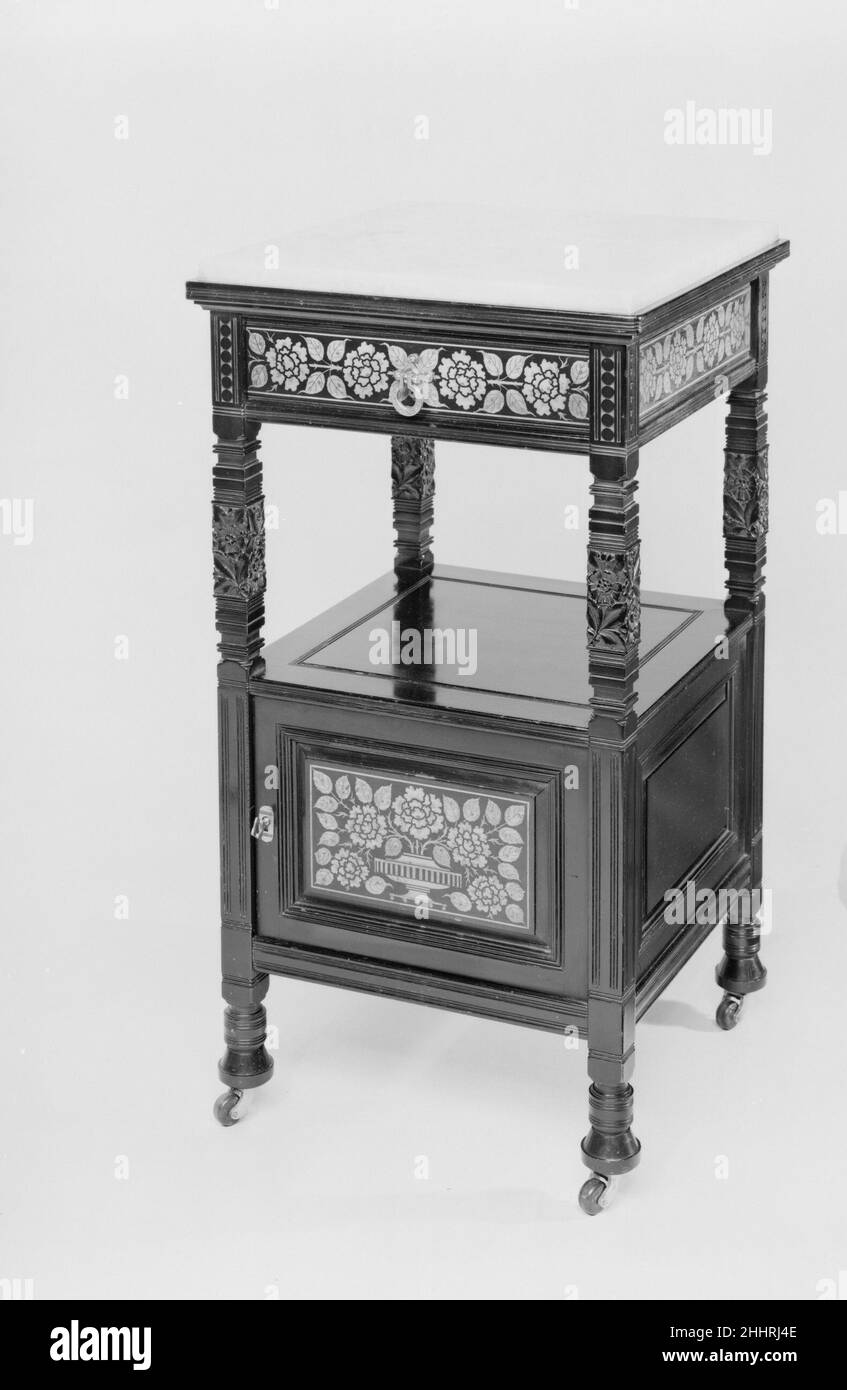 Night Table ca. 1880 Herter Brothers. Night Table. American. ca. 1880