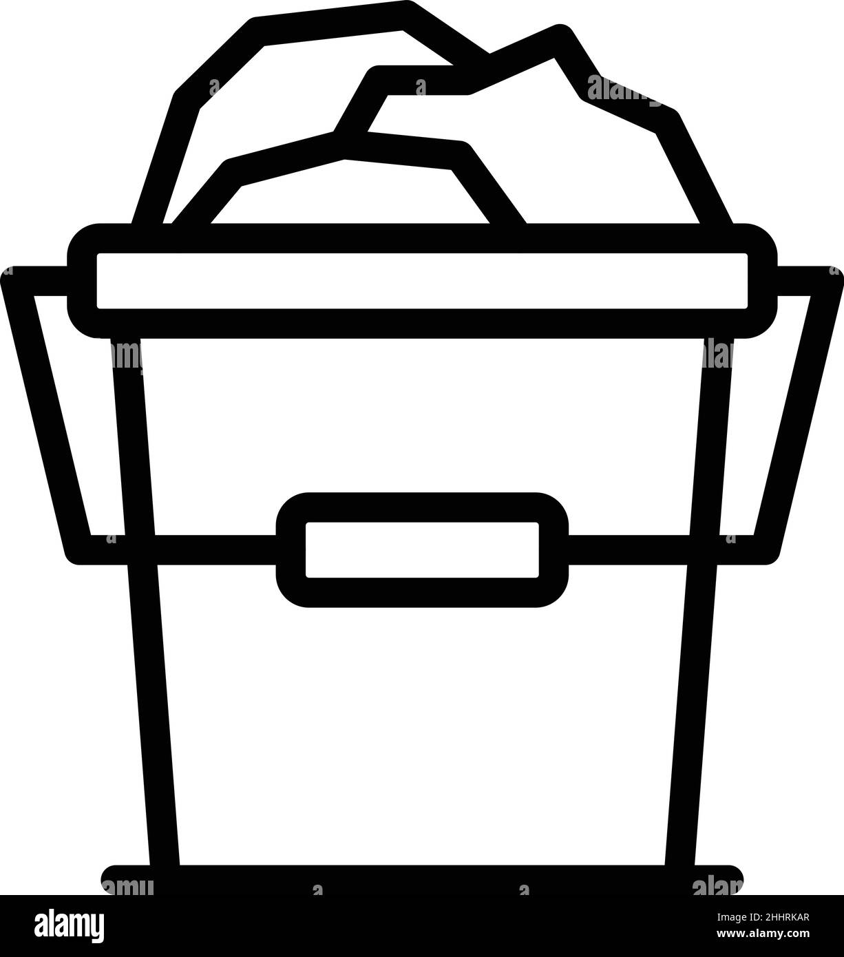 Concrete bucket mixer container Stock Vector Images - Alamy