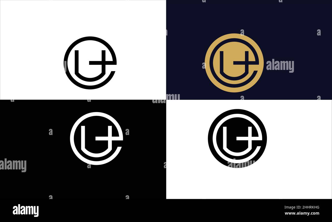 EU, UE Abstract Letters Logo MONOGRAM Stock Vector