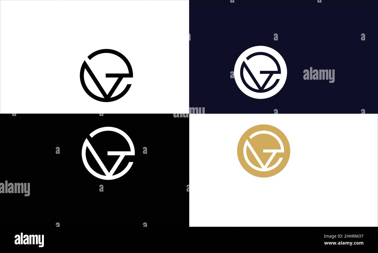 EV, VE Abstract Letters Logo Monogram Stock Vector