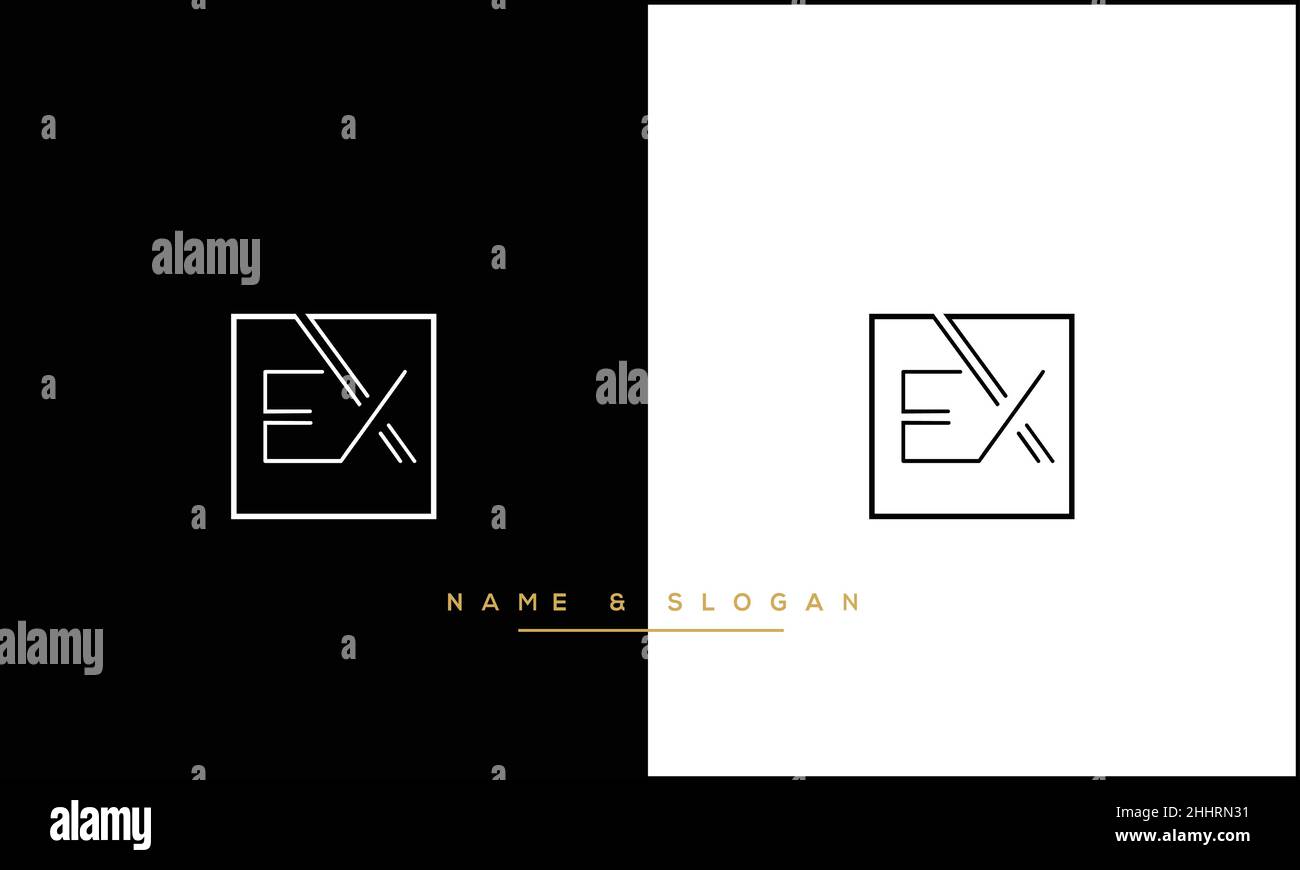 EX, XE Abstract Letters Logo Monogram Stock Vector