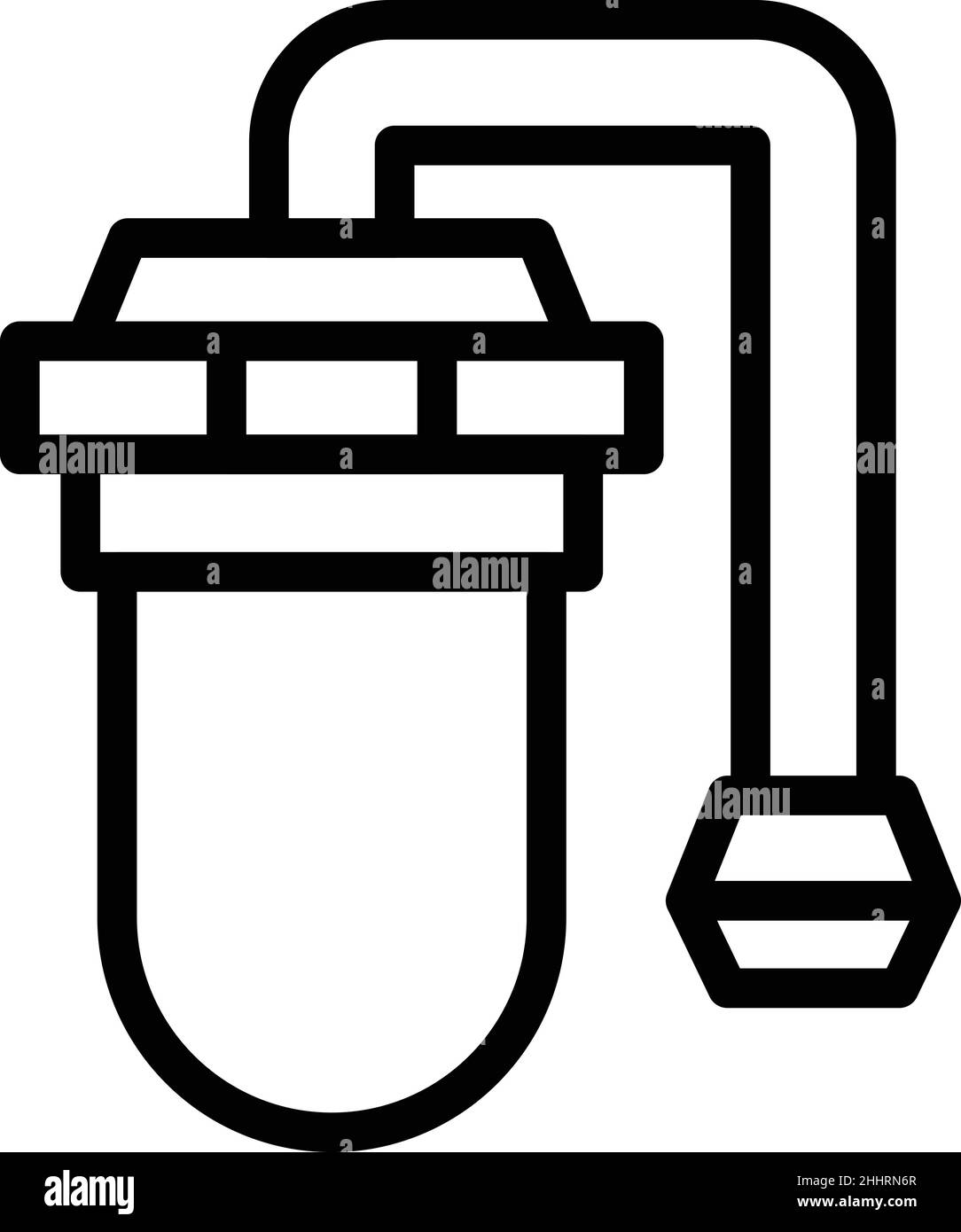 Filter osmosis icon outline vector. Reverse water. Plant equipment Stock Vector