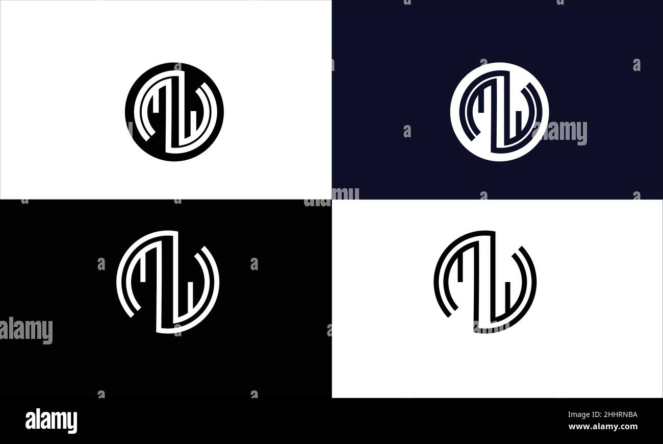MW, WM Abstract Letters Logo MONOGRAM Stock Vector