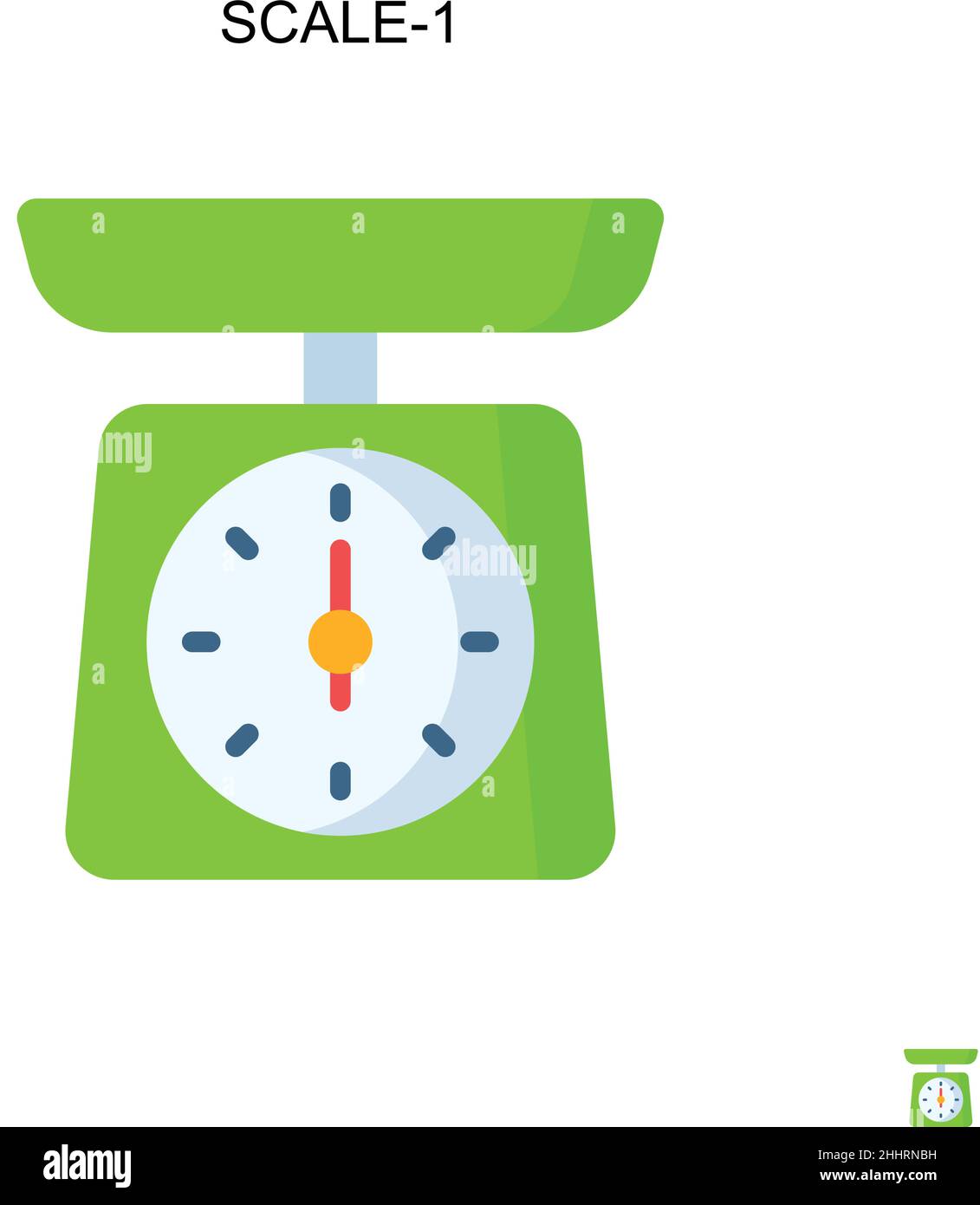 Scale1 Simple vector icon.Perfect color modern pictogram on editable