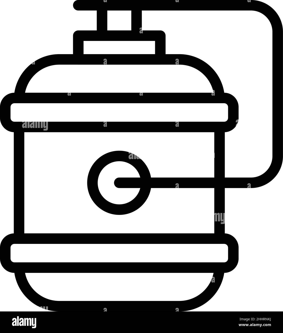 Tank filter icon outline vector. Water system. Plant equipment Stock Vector