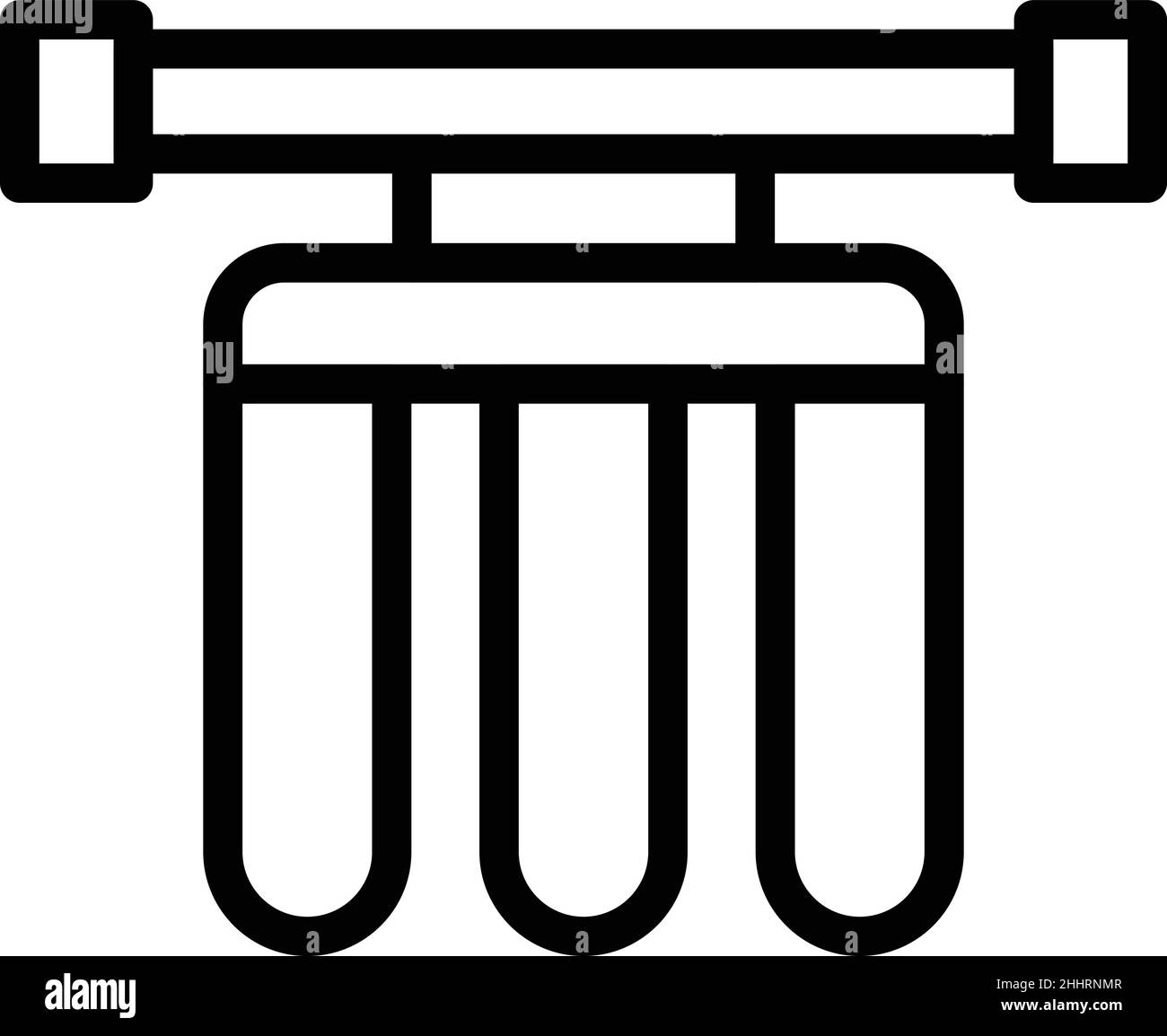 Pipe water treatment icon outline vector. Filter system. Reverse osmosis Stock Vector