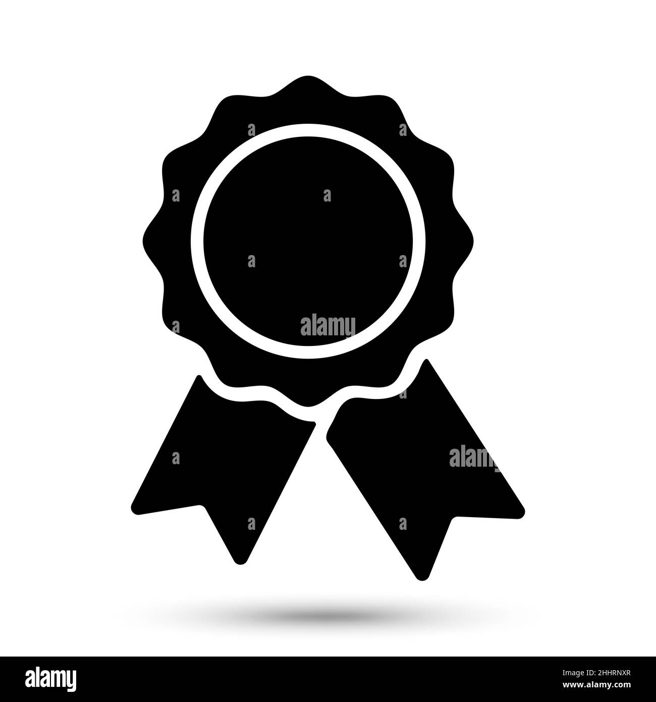 Certificate merit emblem ribbon Black and White Stock Photos & Images ...