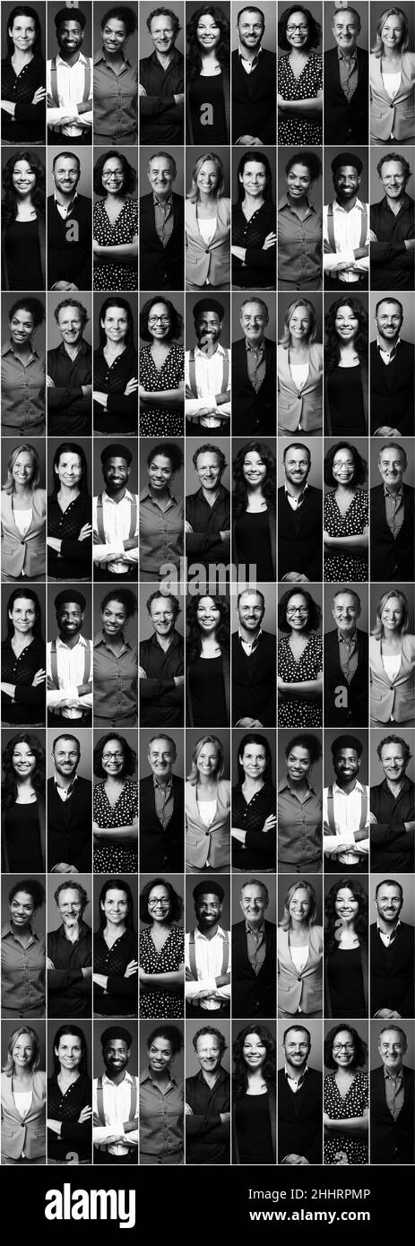 Surprised group people Black and White Stock Photos & Images - Alamy